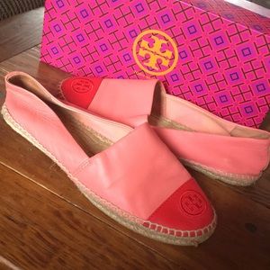 Tory Burch Color Block Leather Espadrilles